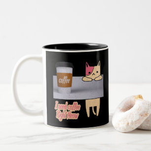 I Need Coffee Right Meow The best cat gifts Two-Tone Coffee Mug