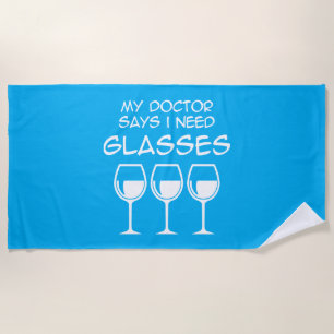 I need glasses beach towel