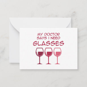 I need glasses card