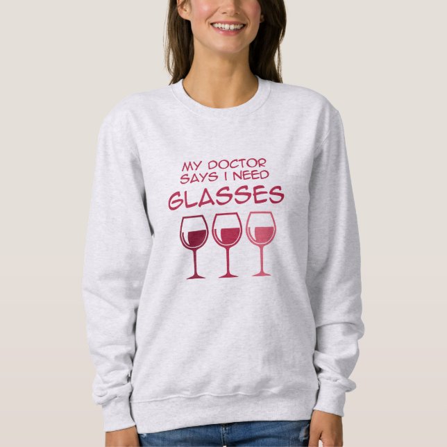 I need glasses sweatshirt (Front)
