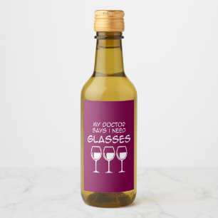 I need glasses wine label