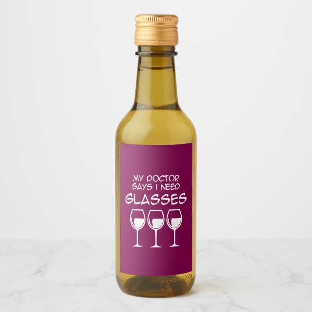 I need glasses wine label (Front)