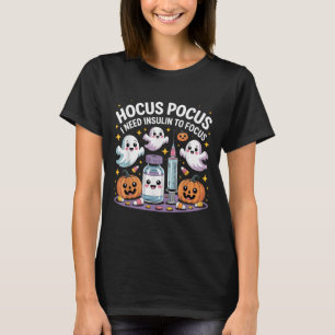 I Need Insulin To Focus Funny Halloween Diabetic T-Shirt