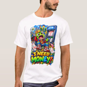 I NEED MONEY – Funny Frog ATM T-Shirt