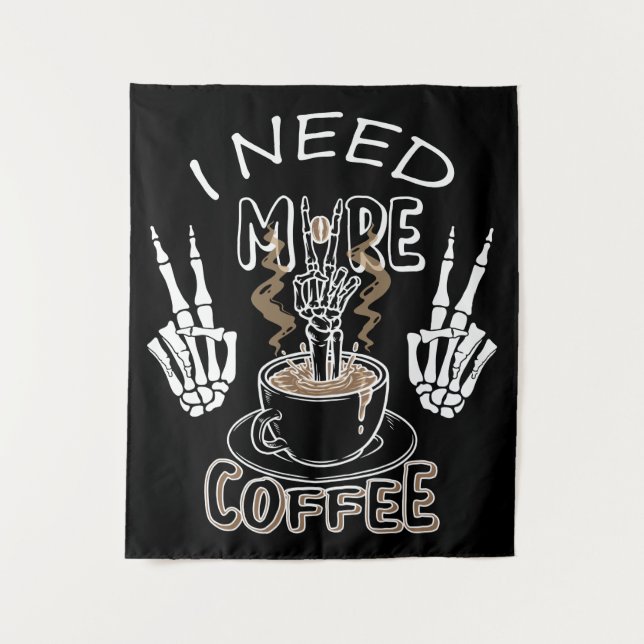I need more coffee gifts for halloween tapestry (Front)
