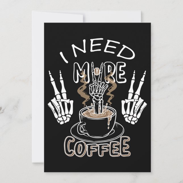 I need more coffee gifts for halloween thank you card (Front)