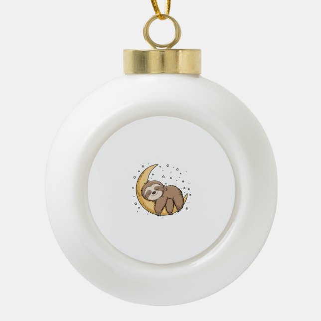 I Need More Sleep Ceramic Ball Christmas Ornament (Front)