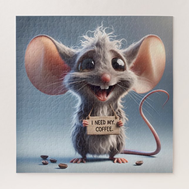 I Need My Coffee Jigsaw Puzzle (Vertical)