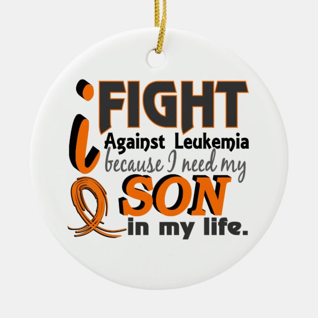 I Need My Son Leukaemia Ceramic Tree Decoration (Front)