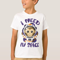I Need My Space Astronaut Monkey Kids 