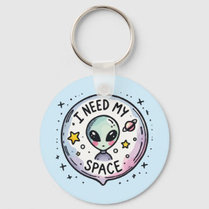 I Need My Space Cute Alien Key Ring