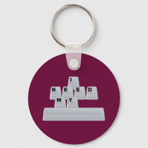 I Need My Space Key Ring