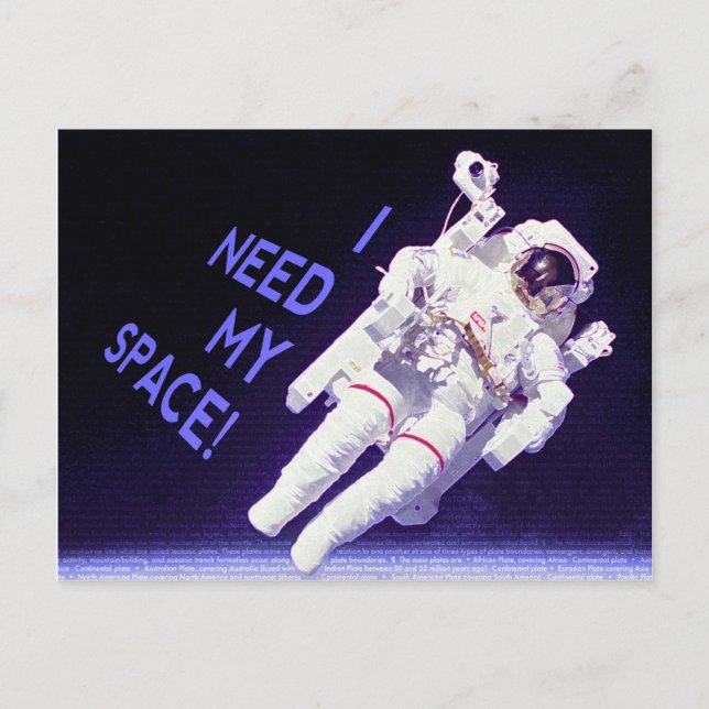 I Need My Space Postcard (Front)