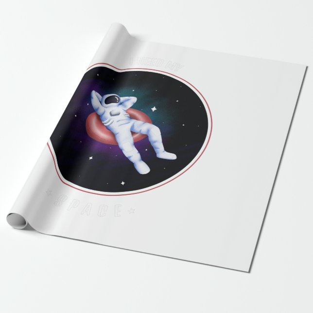 I NEED MY SPACE WRAPPING PAPER (Unrolled)