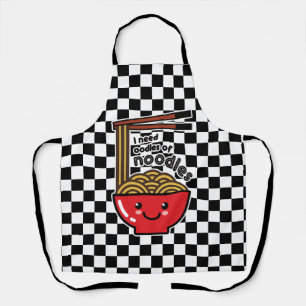 "I Need Noodles" Kawaii Ramen Bowl & Chopsticks Apron