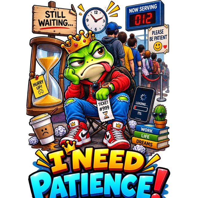 I NEED PATIENCE – Funny Frog T-Shirt  (Creator Uploaded)