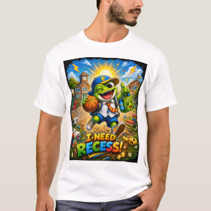 I Need Recess – Funny Frog School T-Shirt