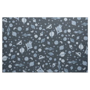 I Need Some Space Universe UFO Pattern Fabric