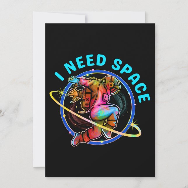 I NEED SPACE  INVITATION (Front)