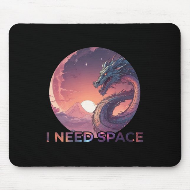 I Need Space Sticker  Mouse Mat (Front)