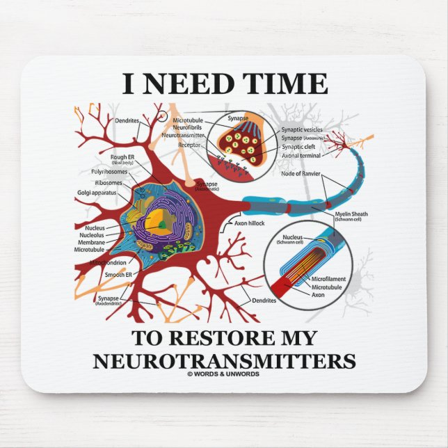 I Need Time To Restore My Neurotransmitters Mouse Mat (Front)