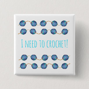 I need to crochet - with yarn and crochet hooks 15 cm square badge
