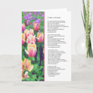 I Need To Do Better...Relationships Thank You Card