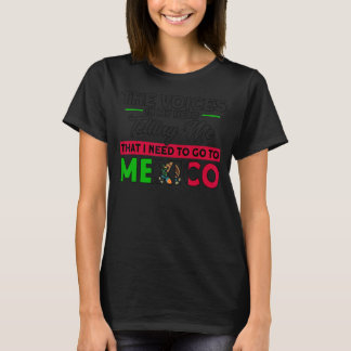 I Need To Go To Mexico Flag Roots Mexico 1 T-Shirt