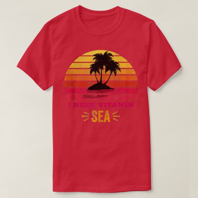 I Need Vitamin Sea  Beach Theme Tank Top  (Design Front)
