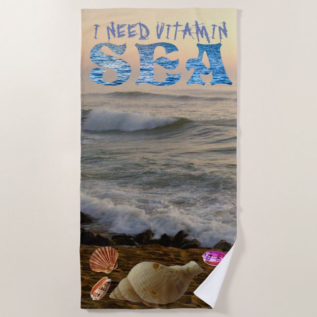 I NEED VITAMIN SEA BEACH TOWEL (Front)