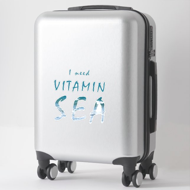 I need Vitamin Sea Blue Ocean Quote (Suitcase)