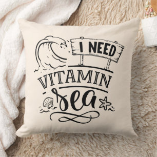 I Need Vitamin Sea Cushion