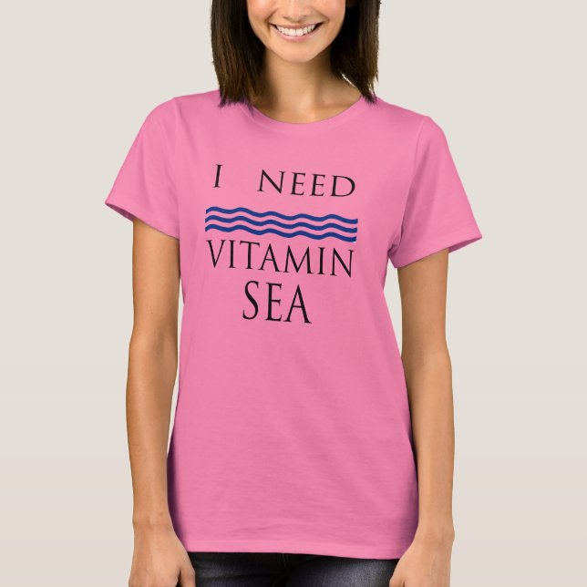 i need vitamin sea funny summer beach top design (Front)