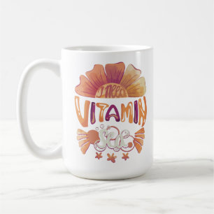 I Need Vitamin Sea: Hand-Lettered Sunset Escape Coffee Mug