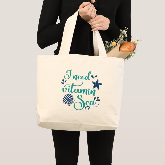 i need vitamin sea large tote bag (Front (Product))