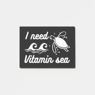 I Need Vitamin Sea Turtle Post-it Notes