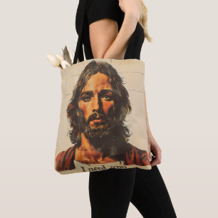 I Need You Retro Christ Tote Bag