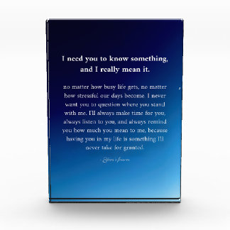 I Need You to Know Something Photo Block
