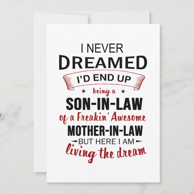 I Never Dreamed Being Son-In-Law Freakin' Awesome (Front)