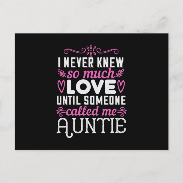 I Never Knew So Much Love Until Someone Called Me Announcement Postcard (Front)
