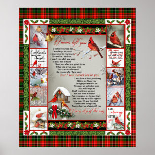I Never Left You, Christmas Cardinal Quilt Blanket Poster