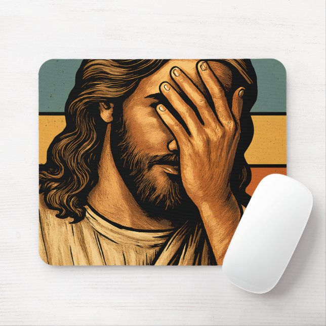 I Never Said That Jesus Meme Funny Christian Mouse Mat (With Mouse)
