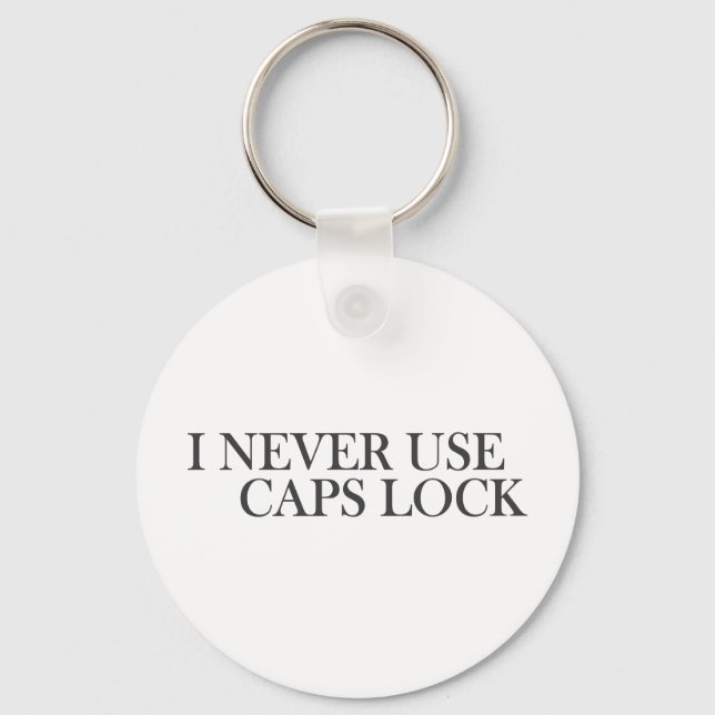 I never use caps lock key ring (Front)