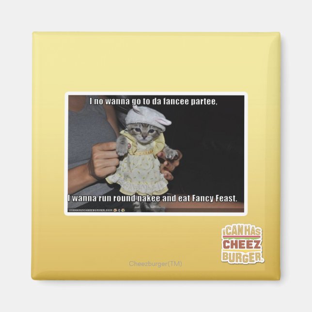 I no wanna go to da fancee partee magnet (Front)