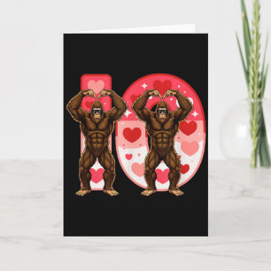I-o Couples Matching Funny Bigfoot In Midwestern V Card