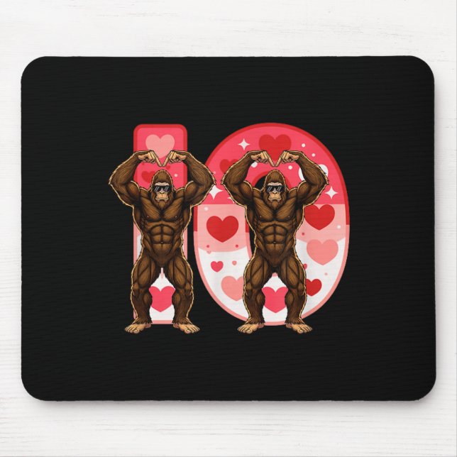 I-o Couples Matching Funny Bigfoot In Midwestern V Mouse Mat (Front)