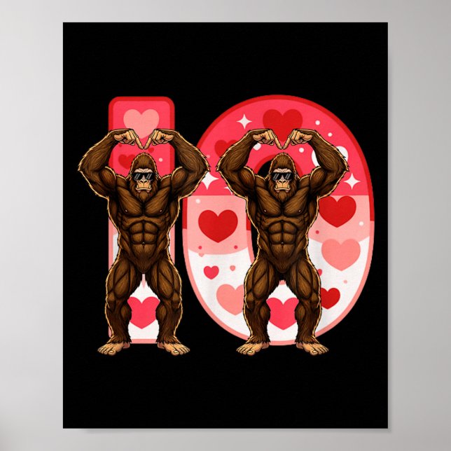 I-o Couples Matching Funny Bigfoot In Midwestern V Poster (Front)