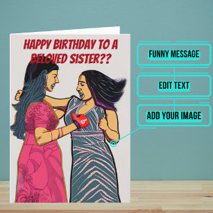 I Often Fight With My Sister Birthday Card