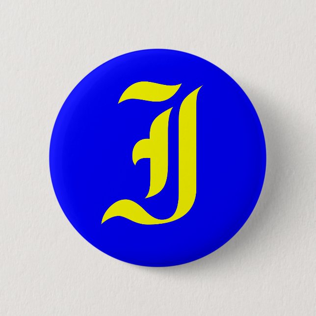 I - OLD ENGLISH 6 CM ROUND BADGE (Front)