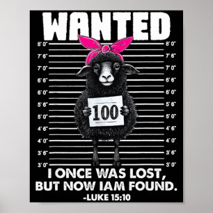 I Once Was Lost But Now I Am Found Christian Jesus Poster
